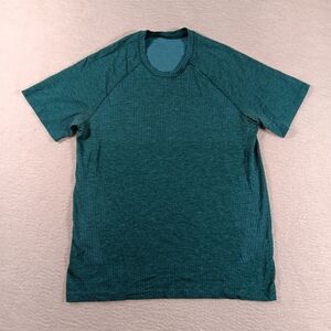 Lululemon Shirt Mens Large Green Metal Vent Tech 2.0 Gym Athleisure Activewear